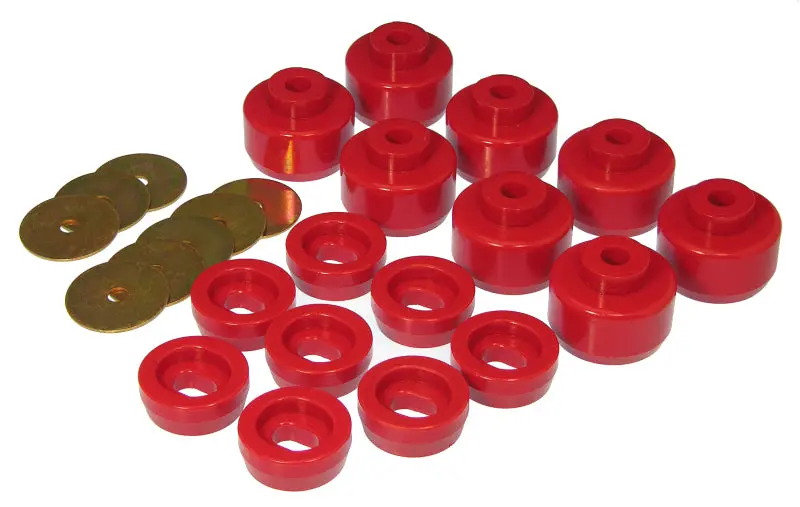 Prothane Red Body Mount Kit For 1999–2007 Chevrolet Silverado (Canadian Model) 1