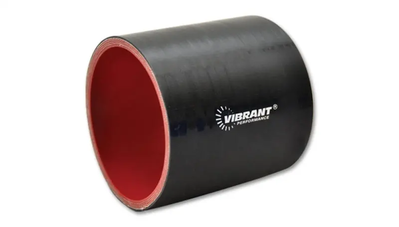 Vibrant 4-Ply Black Silicone Straight Hose Coupler – 2.75" Id × 3" Length 1