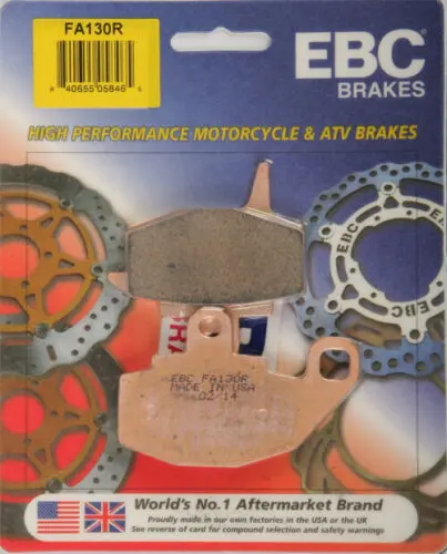 Ebc Fa130r Long‑Life Sintered “R” Brake Pads For Kawasaki Klr650 Front, Kx125 / Kx250 / Kx500 1