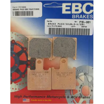 Ebc Fa417/4Hh Sintered "Hh" Brake Pads Set 1