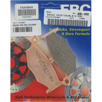 Ebc Fa419hh Sintered "Hh" Brake Pads Set 1
