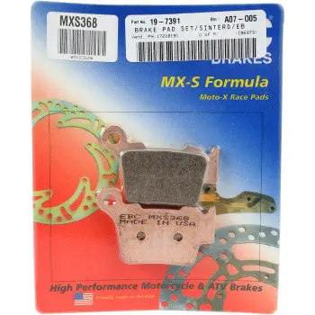 Ebc Mxs368 Racing Sintered "Mxs" Brake Pads Set 1