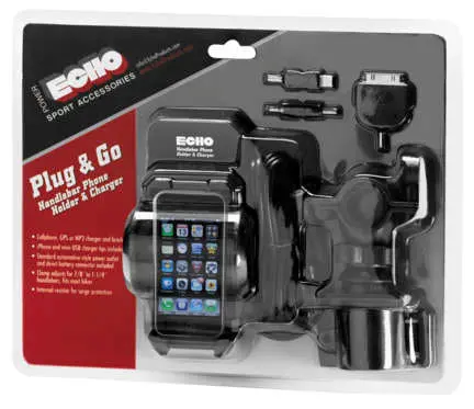 Echo Plug & Go Handlebar Phone Holder & Charger – Universal 7/8"–1‑1/4" Fit – Part #06‑660 1
