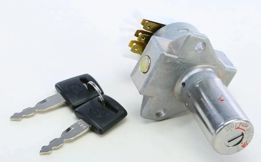 Honda Ignition Switch W/ Keys; Gl500 Gl1000 Cbx1000 Cb750 Cb650 Cb550 (1975–1983) – Replaces 35100‑431‑047 / 35100‑431‑017 1