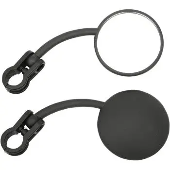 Emgo 20-64586 Easy Clamp Enduro Motorcycle Dual Sport Mirrors Mirror Set Pair - 360 Enduro - Black 1