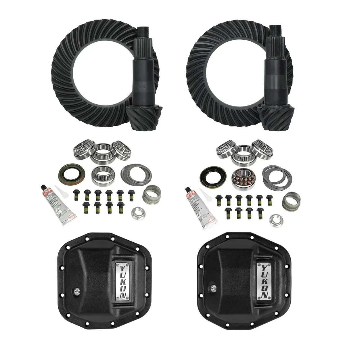 Yukon Gear | Jeep Wrangler Jl / Gladiator Jt Dana 44 Stage 2 Gear & Install Kit Package With Covers - 5.13 Ratio 1
