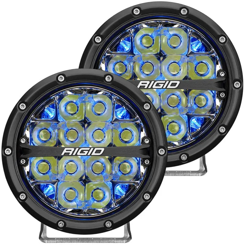 Rigid Industries | 360-Series 6 Inch Led Off-Road Drive Beam - Blue Backlight (Pair) 1