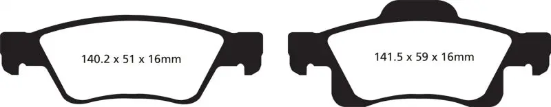 Ebc Yellowstuff Rear Brake Pads For 2011+ Dodge Durango 3.6L V6 1