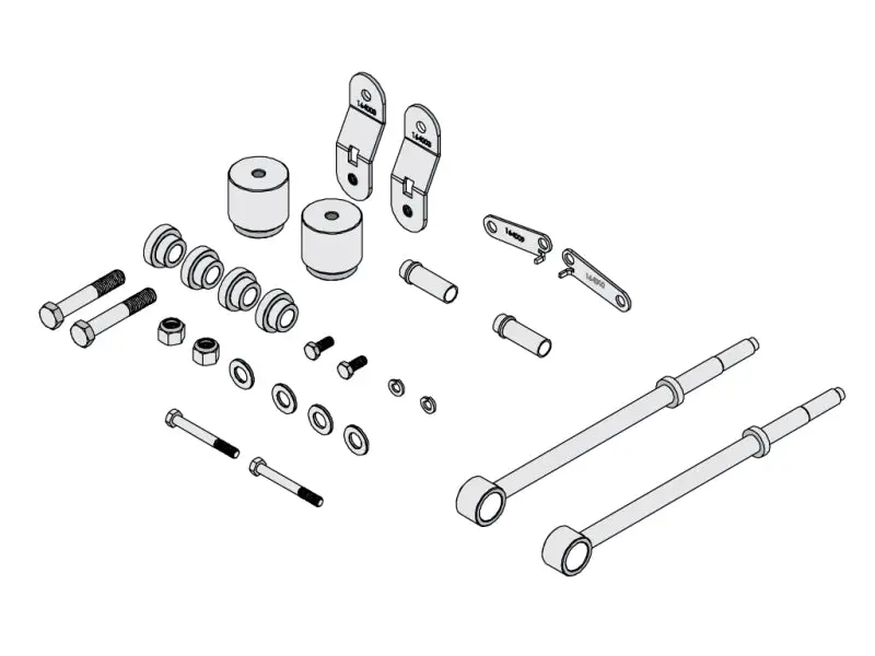 Icon 05-07 Ford F-250/F-350 Front 4.5In Box Kit 1