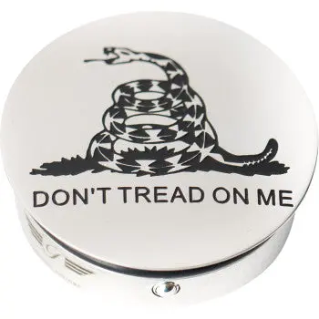 Figurati Designs 1303-0365 Fd40-Dtom-Ss Swing Arm Swingarm Chrome Covers For Select Harley Models "Don't Tread On Me" - Custom 1
