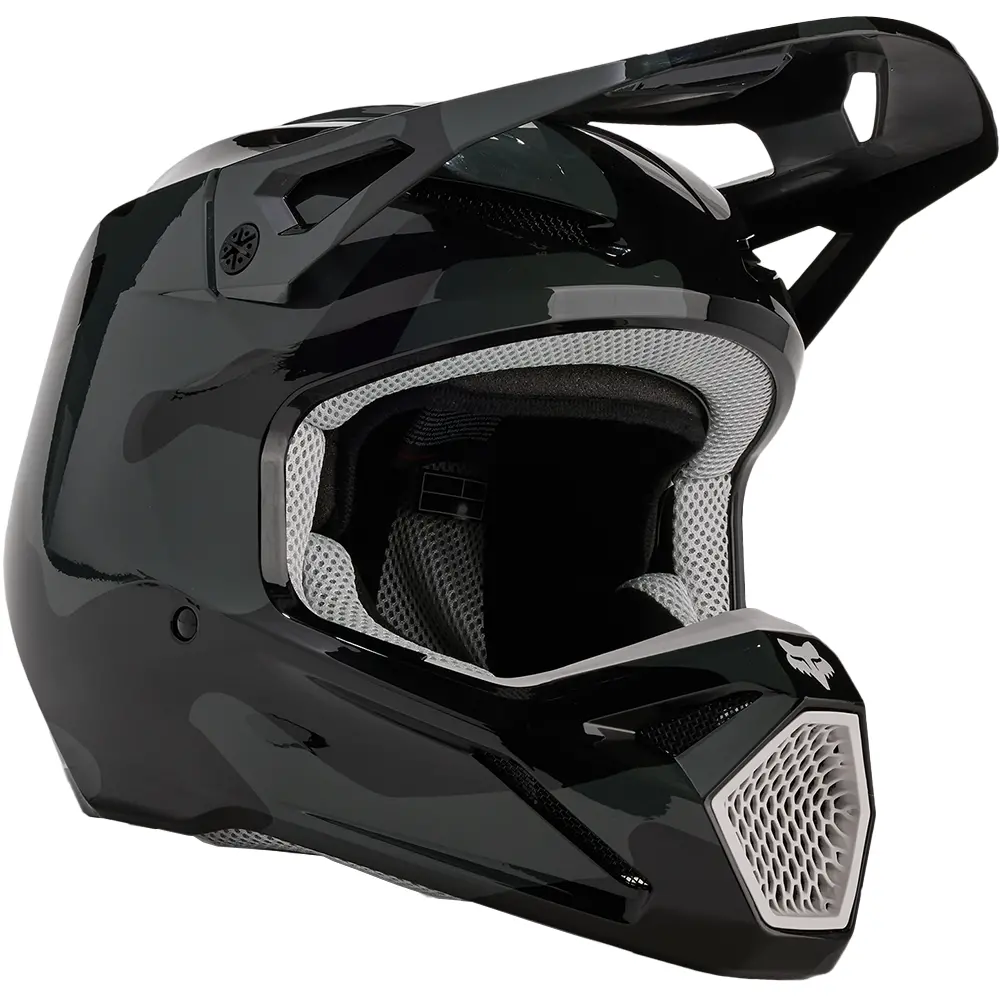 Fox V1 Bnkr Helmet (Black Camo) 1