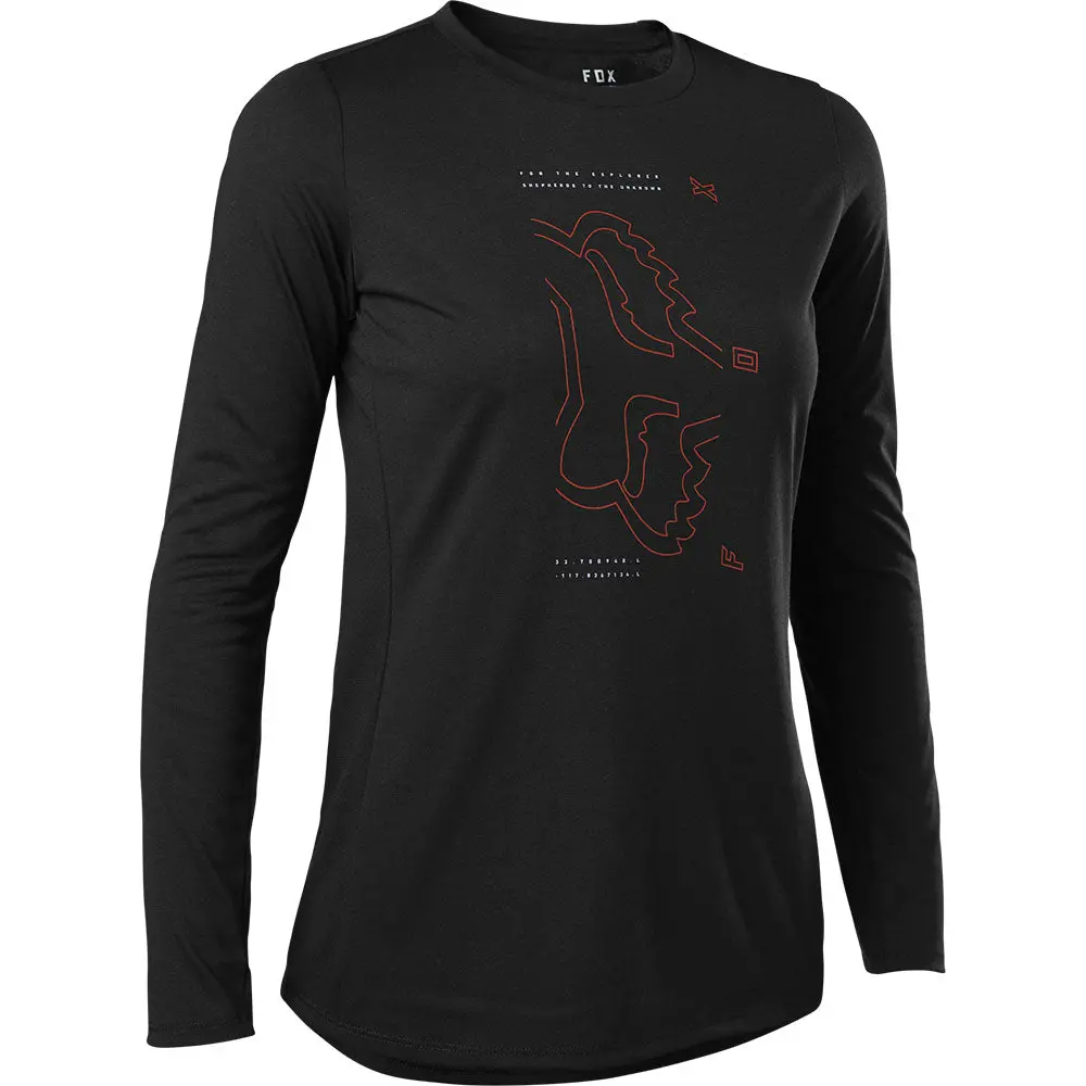 Fox Women's Ranger Dri-Release Ls Mtb Jersey (Black) 1