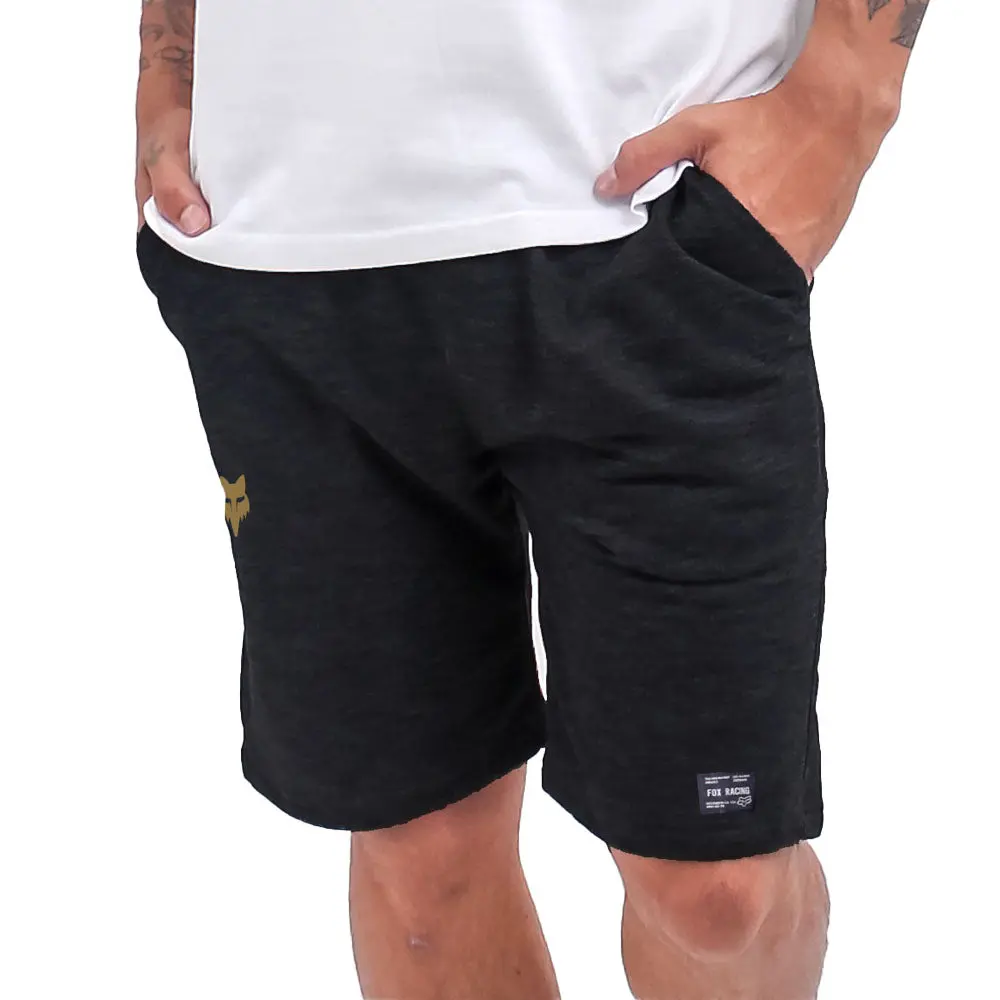 Fox Head Fleece Shorts (Black) 1