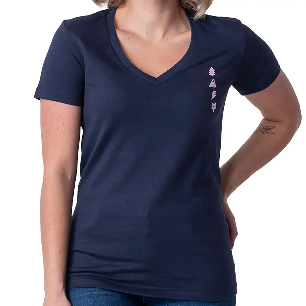 Fox Women's Raised From Dirt V-Neck Ss Tee (Deep Cobalt) 1