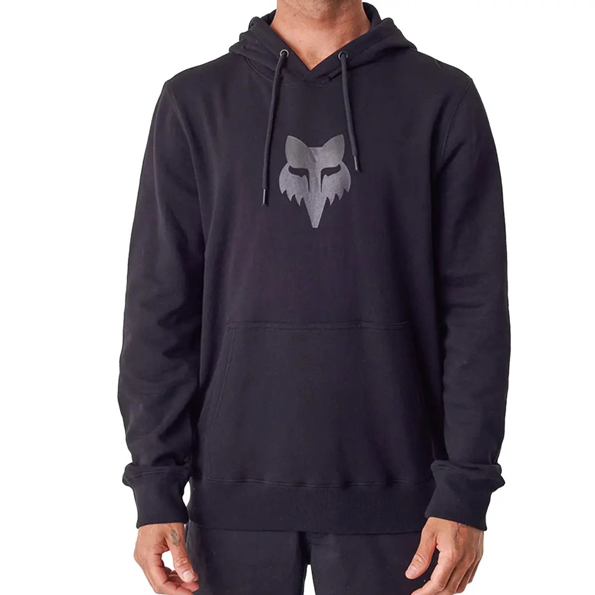Fox Head Pullover Hoodie (Black) Slim Fit 1