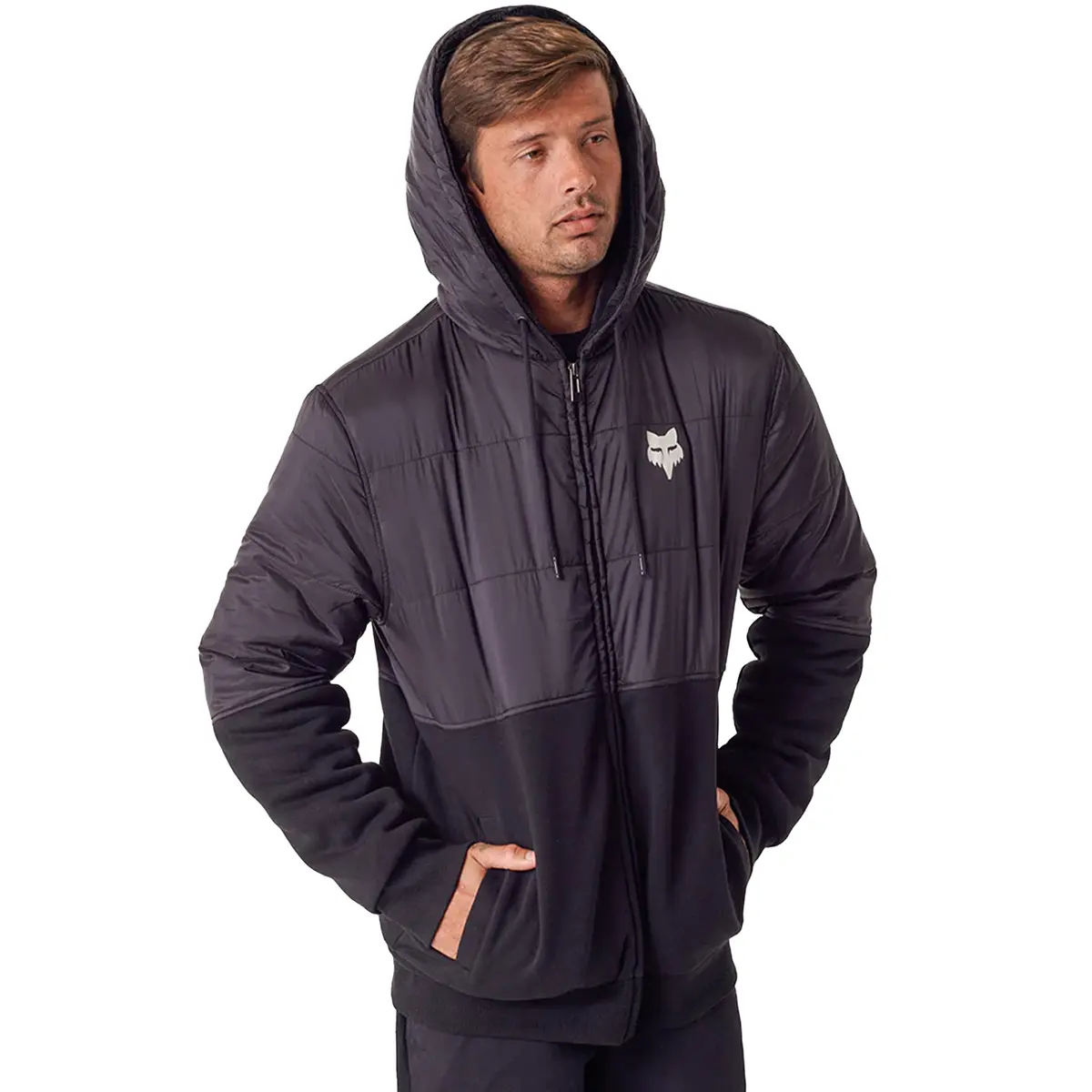 Fox Haven Sherpa Zip Hoodie (Black) 1