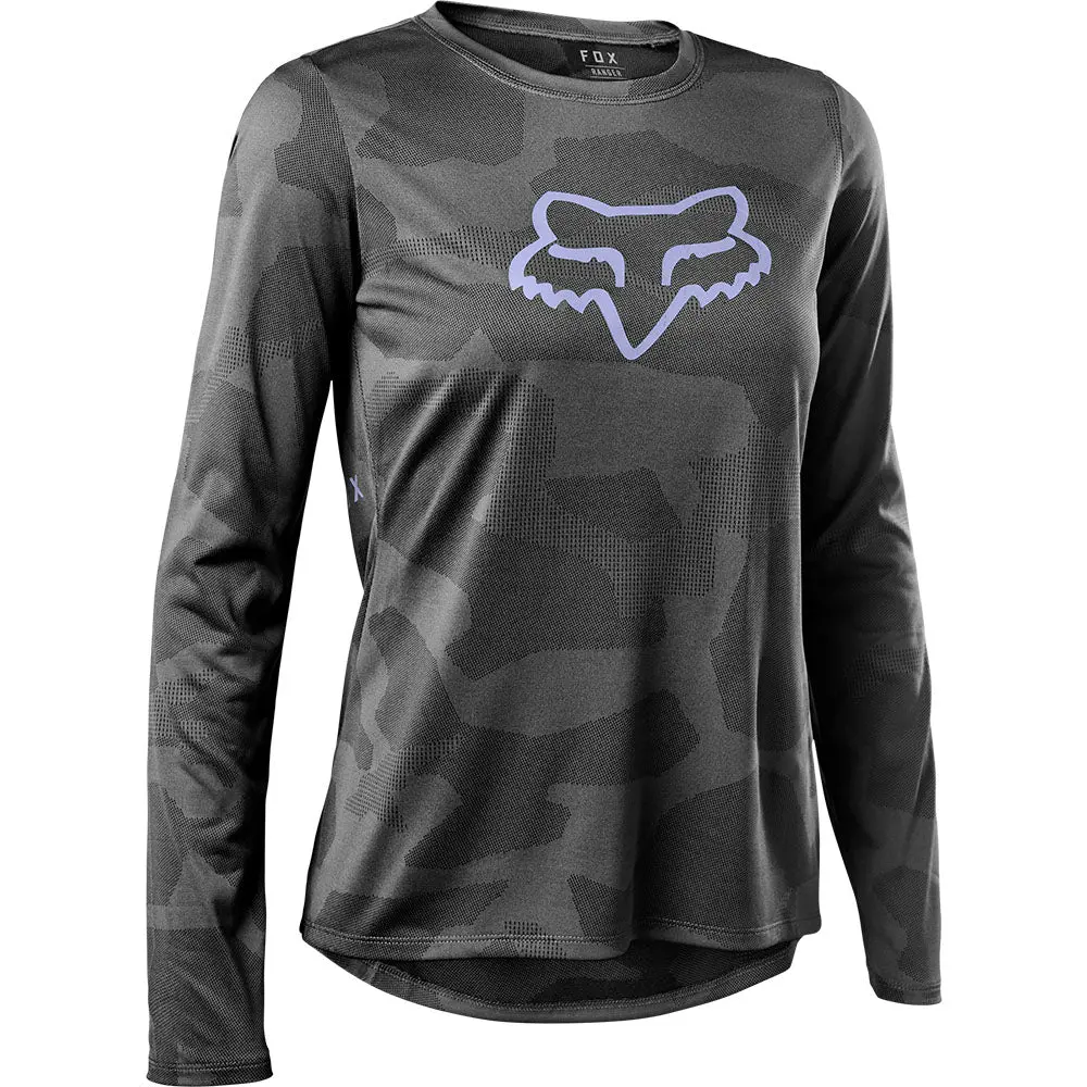 Fox Women's Ranger Long Sleeve Mtb Jersey (Grey) 1