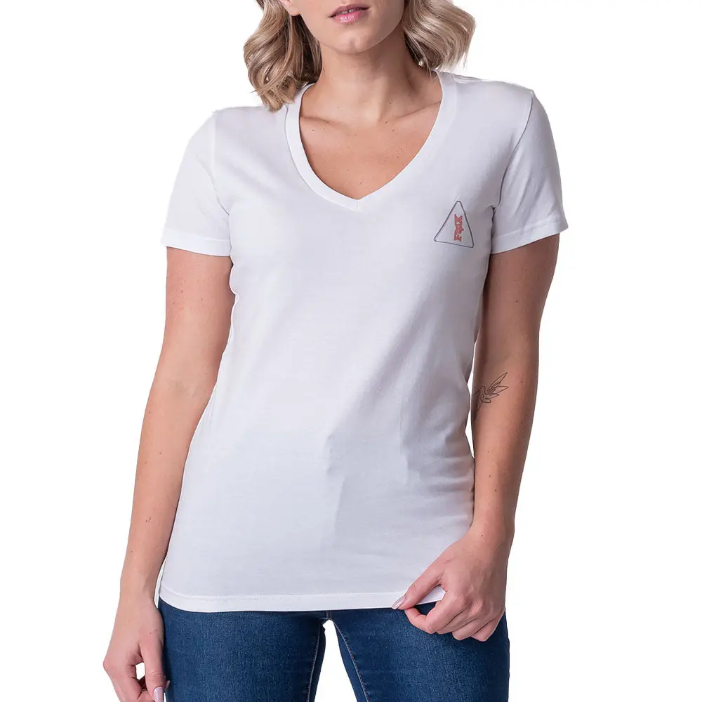 Fox Women's Brake Off Ss V-Neck Tee (White) 1