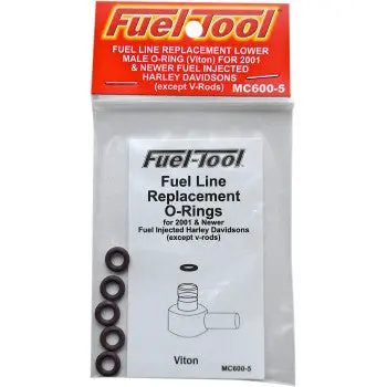Fuel‑Tool Mc600 Fuel Line O‑Ring 5‑Pack – Viton® Replacement O‑Rings For Harley Efi (2001–2026) 1