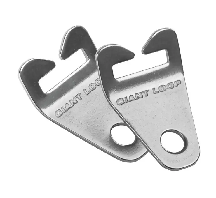 Giant Loop Stainless Steel Luggage Mounts | Strap Anchor Kit – Black/Aluminum 2