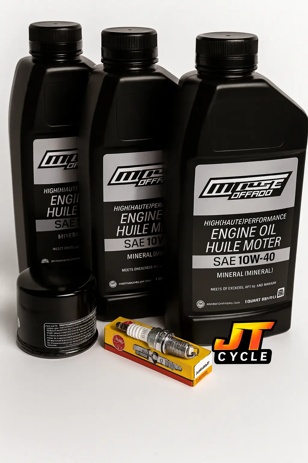 Yamaha Yfm700 Grizzly, Yxr 700 Rhino, Yxc Viking Oil Change Tune Up Kit  Moose Offroad + Ngk Cpr7ea‑9 1