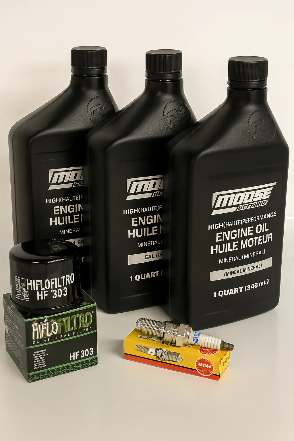 Yamaha Rhino Grizzly 660 02-06 Oil Change Filter Kit Ngk Spark Plug Tune Up Maintenance Service 1