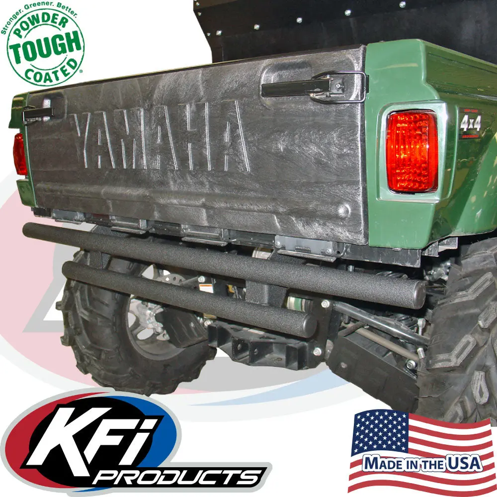 Kfi 101625 Rear Bumper – Yamaha Rhino 450 / 660 / 700 – Made In Usa – Black Textured Steel 1