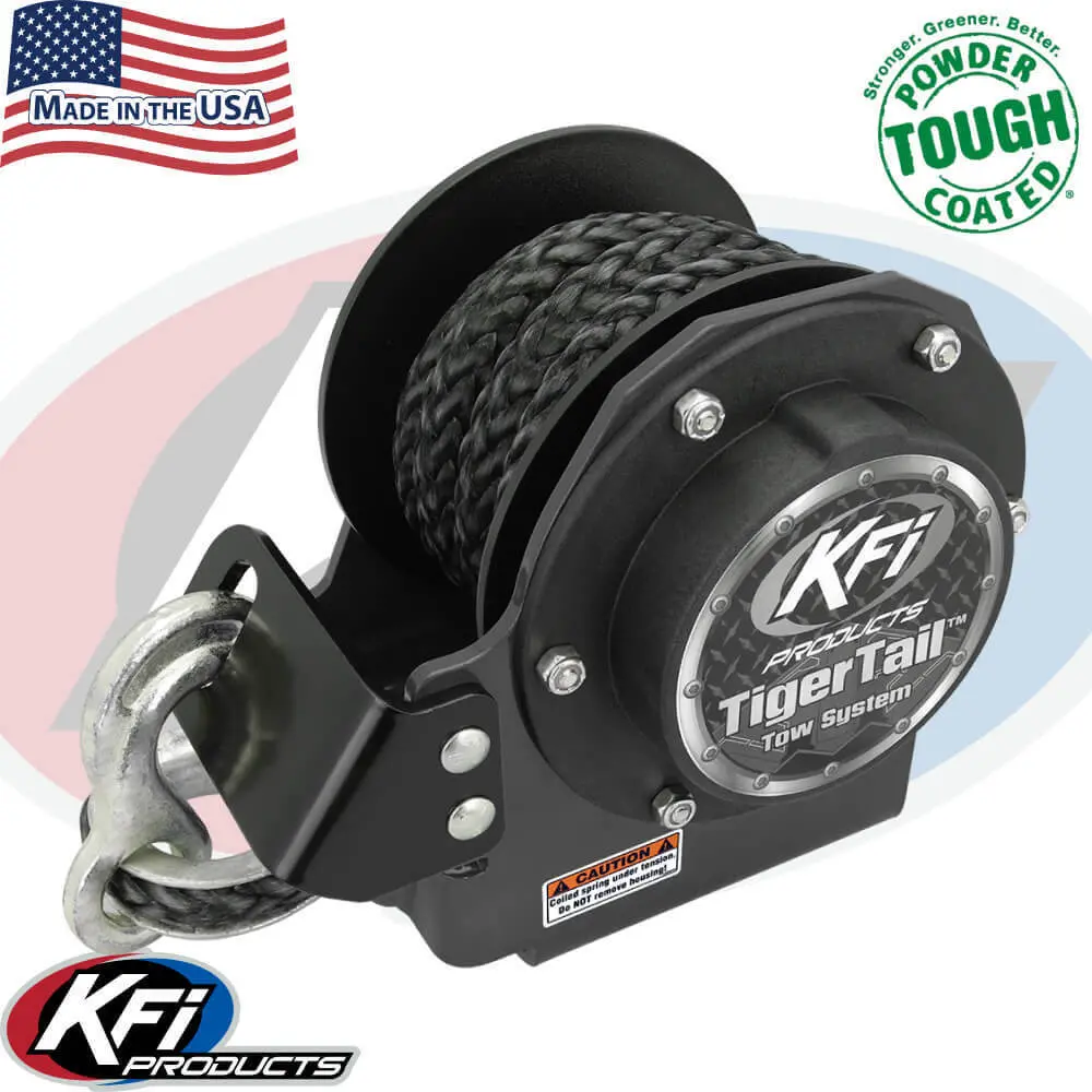 Kfi Tigertail Retractable Towing System – 12,000 Lb Tow Rope For Atv / Utv – Made In Usa 1