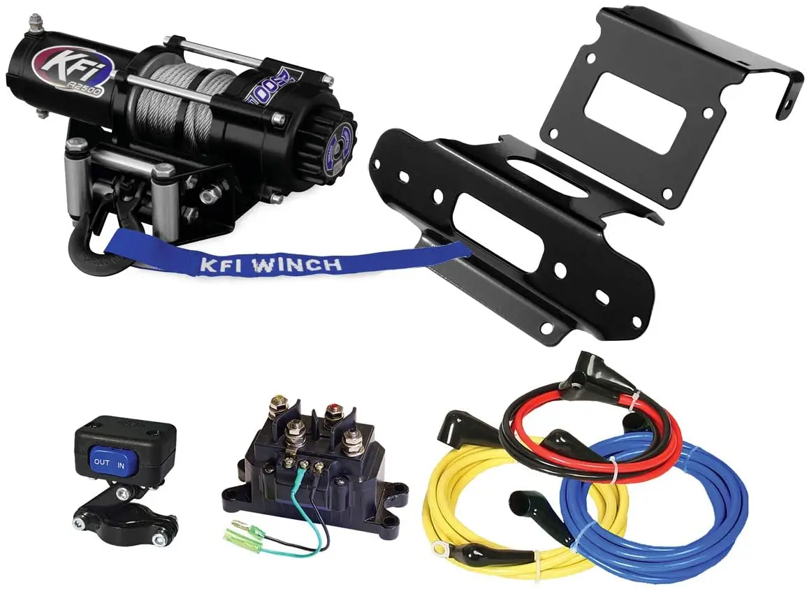 Kfi Combo Kit - A2000 Winch Winch Mount - Fits 2007-2013 Trx420 Te & Trx420 Tm Rancher 420 2X4 1