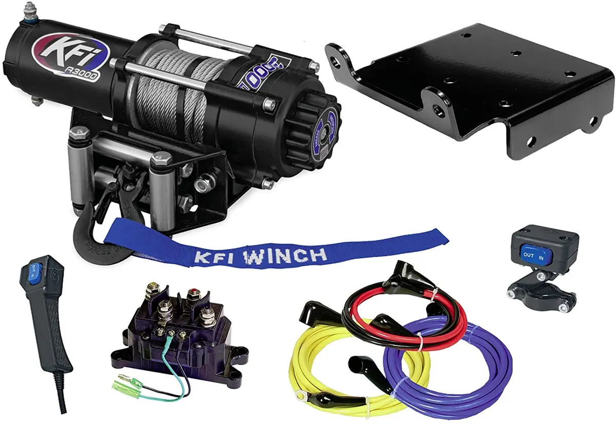 Kfi Combo Kit - A3000 Winch & Winch Mount - 2008-2018 Suzuki Lta750 King Quad 750 - All Models 1