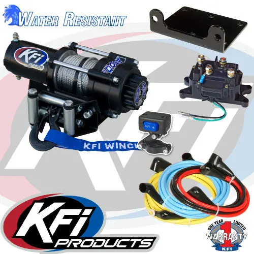 Kfi A2500‑R2 2500 Lb Atv Winch Kit – Steel Cable – Mini‑Rocker Switch & Contactor – Fits Standard 4‑Hole Atv Mounts 1