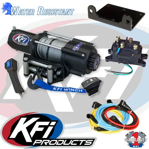 4500 Lbs Kfi Utv Winch (Standard) #U45-R2 + Free Vehicle Specific Winch Mount 1
