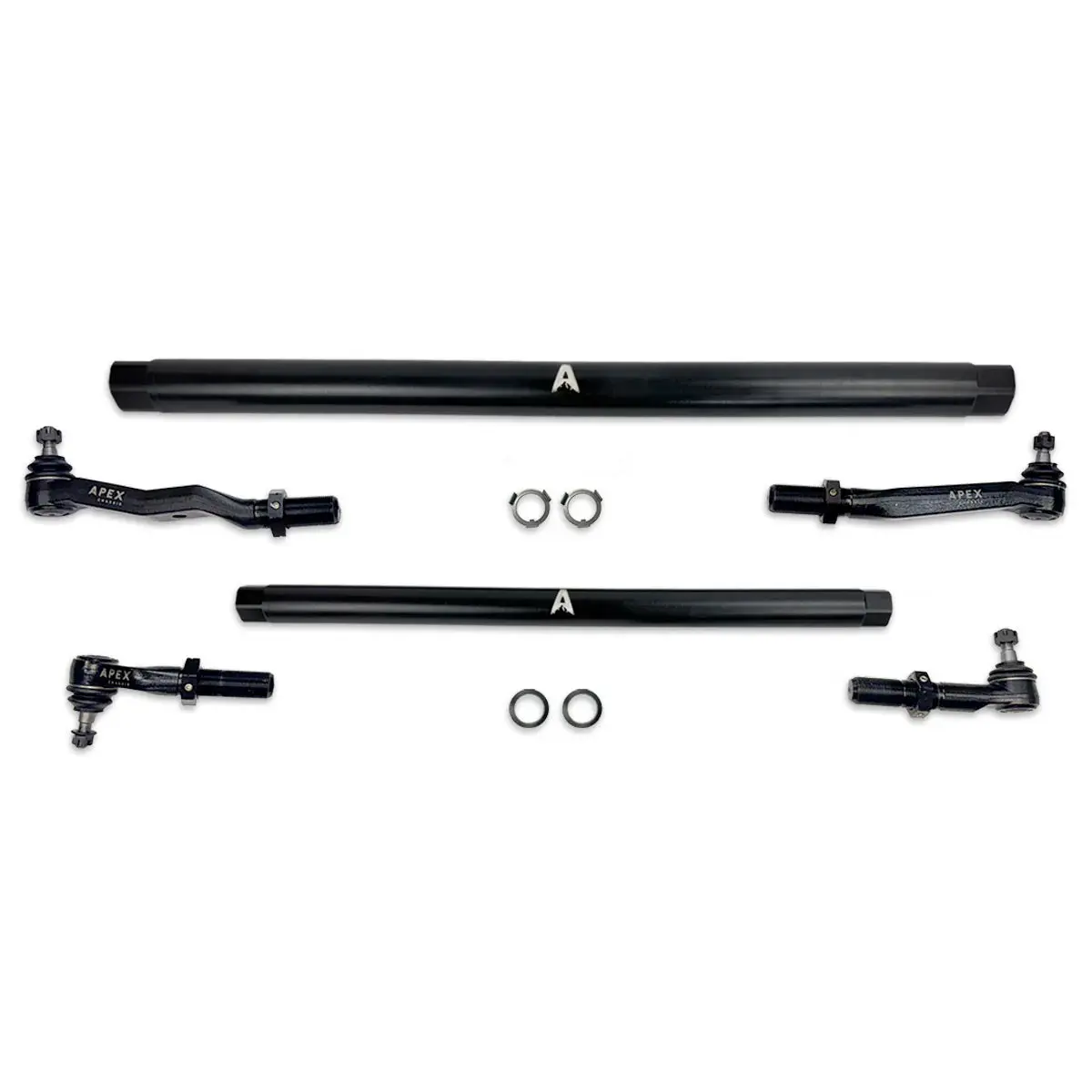 Apex Chassis | 2003-2012 Dodge Ram 2500 / 3500 4Wd Pro Lock Steering Kit Black Aluminum (Without Pitman Arm) 1