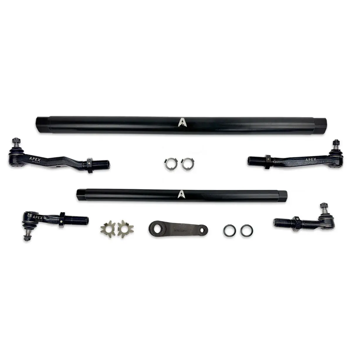 Apex Chassis | 2003-2012 Dodge Ram 2500 / 3500 4Wd Pro Lock Steering Kit Black Aluminum (W/ Pitman Arm) 1