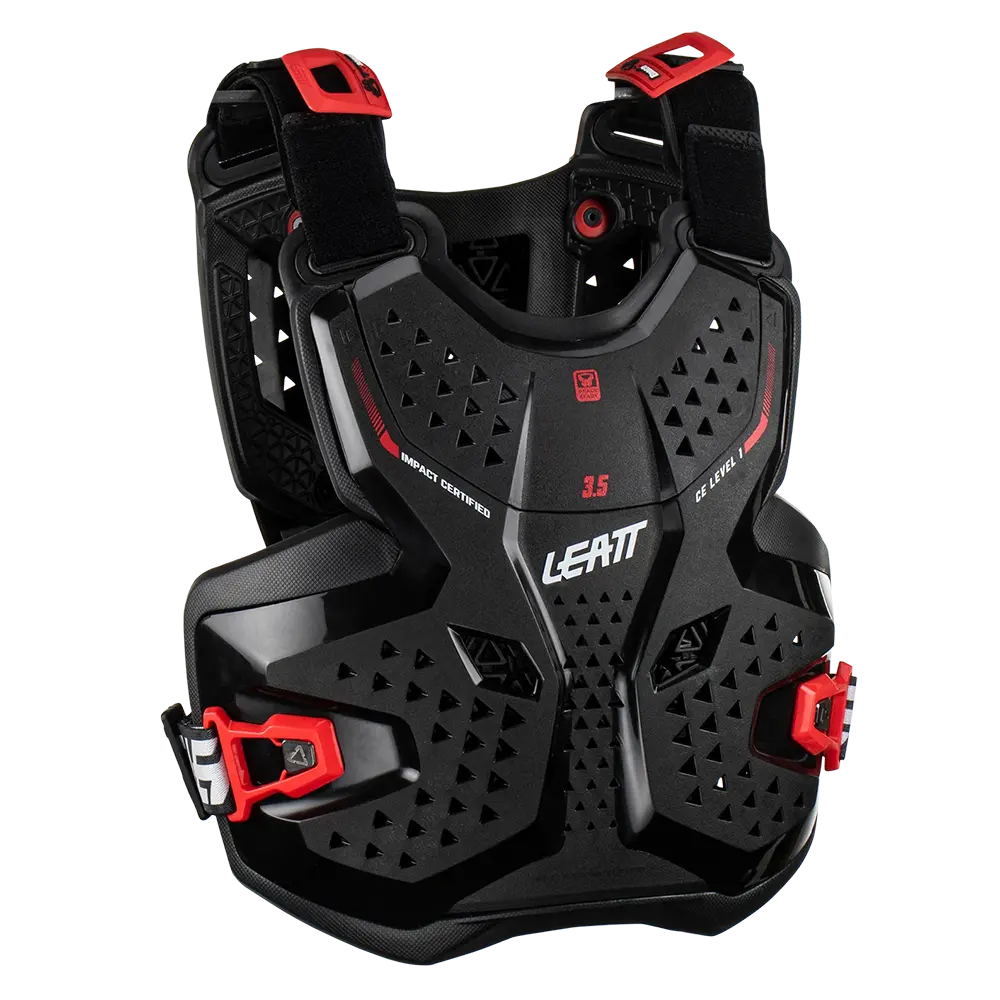 Leatt Youth 3.5 Chest Protector (Black/Red) 1