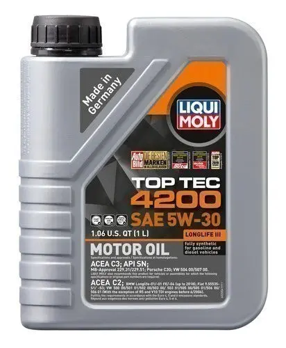 Liqui Moly 1L Top Tec 4200 New Generation Motor Oil Sae 5W30 1