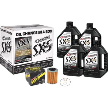 Maxima Racing Oil 3601-0784 90-469013-Casxs Utv Synthetic Quick Oil Change Kit Sxs Can-Am Maverick X3 - 5W-40 1