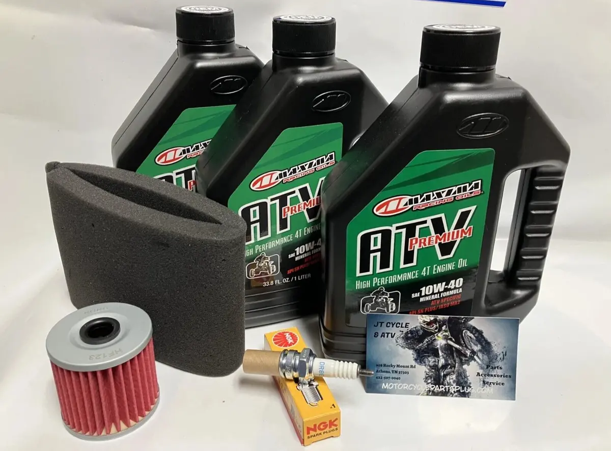 Kawasaki Klf220 250 300 Bayou Premium Oil Change Filter Kit Spark Plug Tune Up Service Maintenance 1