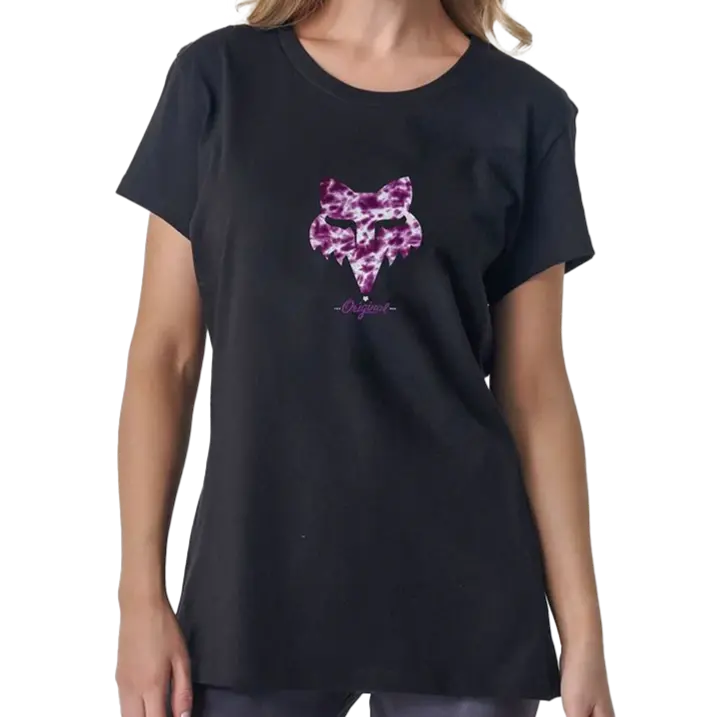 Fox Women’S Tie Dye Ss Tee (Black) 1