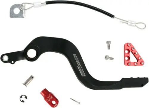 Moose Racing By Hammerhead Brake Pedal – Honda Crf250l 2013‑2020  Forged 6061 Aluminum, Adjustable Cnc Tip, Black/Red 1