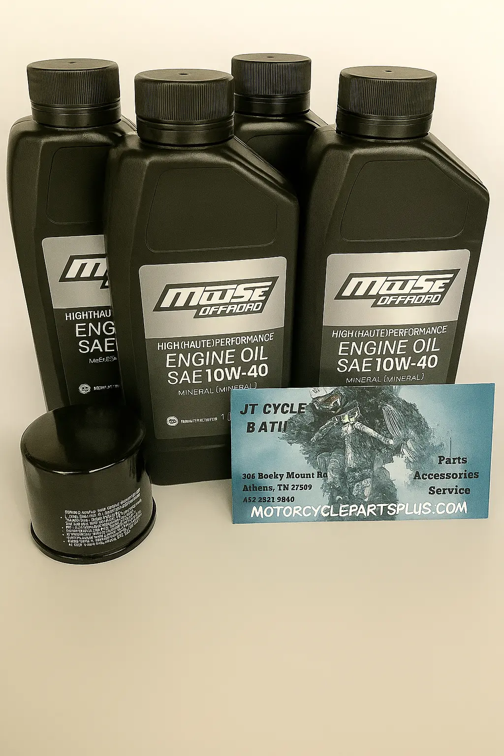 Arctic Cat 375 400 454 500 (1996–2008) & 650 H1 (2005) Oil Change Kit – Moose 10W‑40 Oil + Hiflo Filter 1