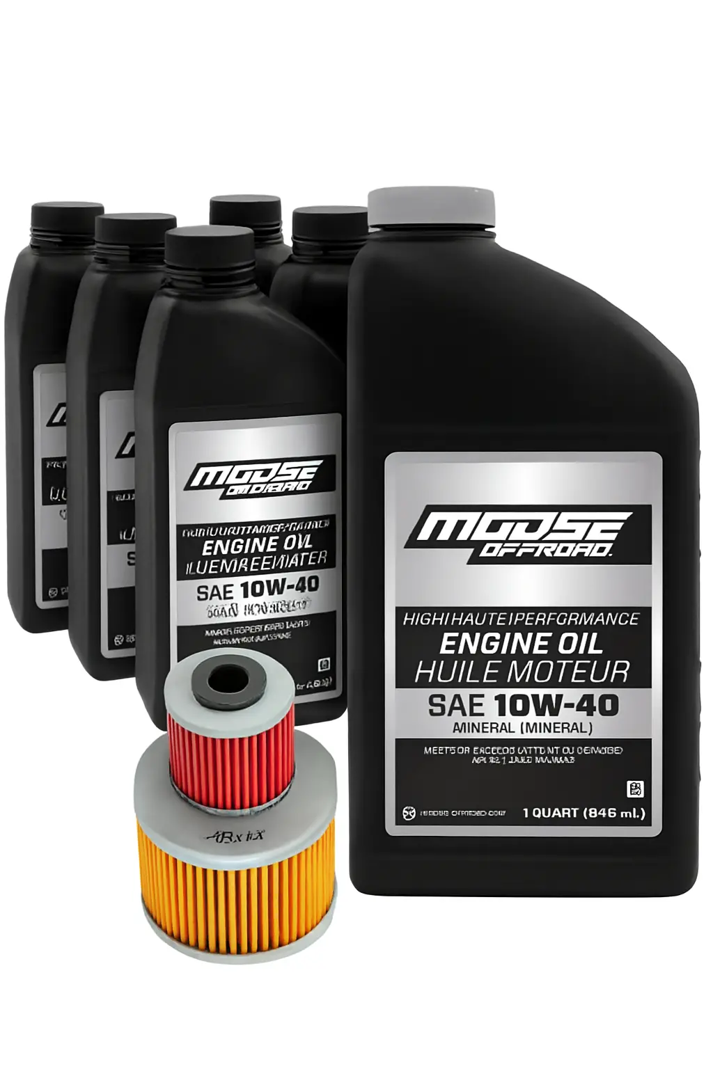 Honda Pioneer 1000 Oil Change Kit; 2016‑Up – Moose Offroad 10W‑40 + Dual Oil Filters (1St & 2Nd) 1