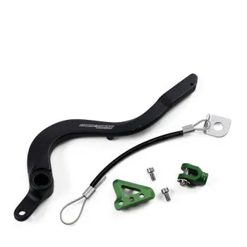 Moose Racing By Hammerhead Brake Pedal – Kawasaki Kx250f 2005‑2020  Kawasaki Green, Forged 6061 Aluminum, Adjustable Cnc Tip 1