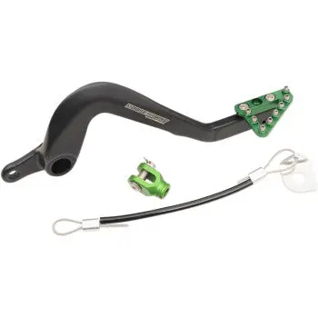 Moose Racing By Hammerhead Brake Pedal – Kawasaki Kx85 / Kx100 / Kx112 2001‑2025  Kawasaki Green, Forged 6061 Aluminum, Adjustable Cnc Tip 1