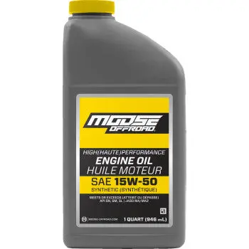 Moose Offroad 3601-0919 Synthetic Engine Oil - 15W-50 - 1 Us Quart Powersports Motorcycle Atv Utv Dirtbike 1