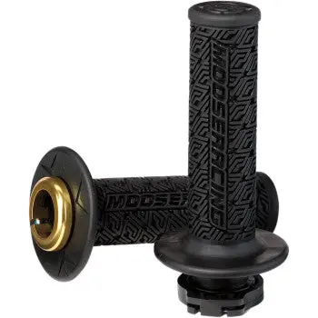 Moose Racing Lock‑On Textured Mx Grips | Clamp‑On With Cams | 2‑ & 4‑Stroke | Twist Throttle | Made In Usa 1
