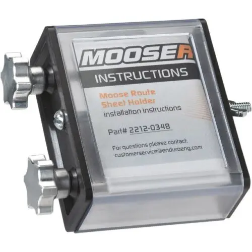 Moose Racing Enduro Side‑Load Route Sheet Holder – Billet Knobs – Made In Usa 1