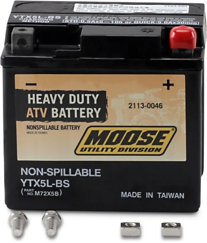 Moose Utility 2113-0046 Moom72x5b Factory-Activated Agm Maintenance-Free Battery Agm Battery Ytx5l 1