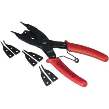 Motion Pro 08‑0186 Snap Ring Pliers – Inside/Outside Circlip Tool With Extra Tips 1