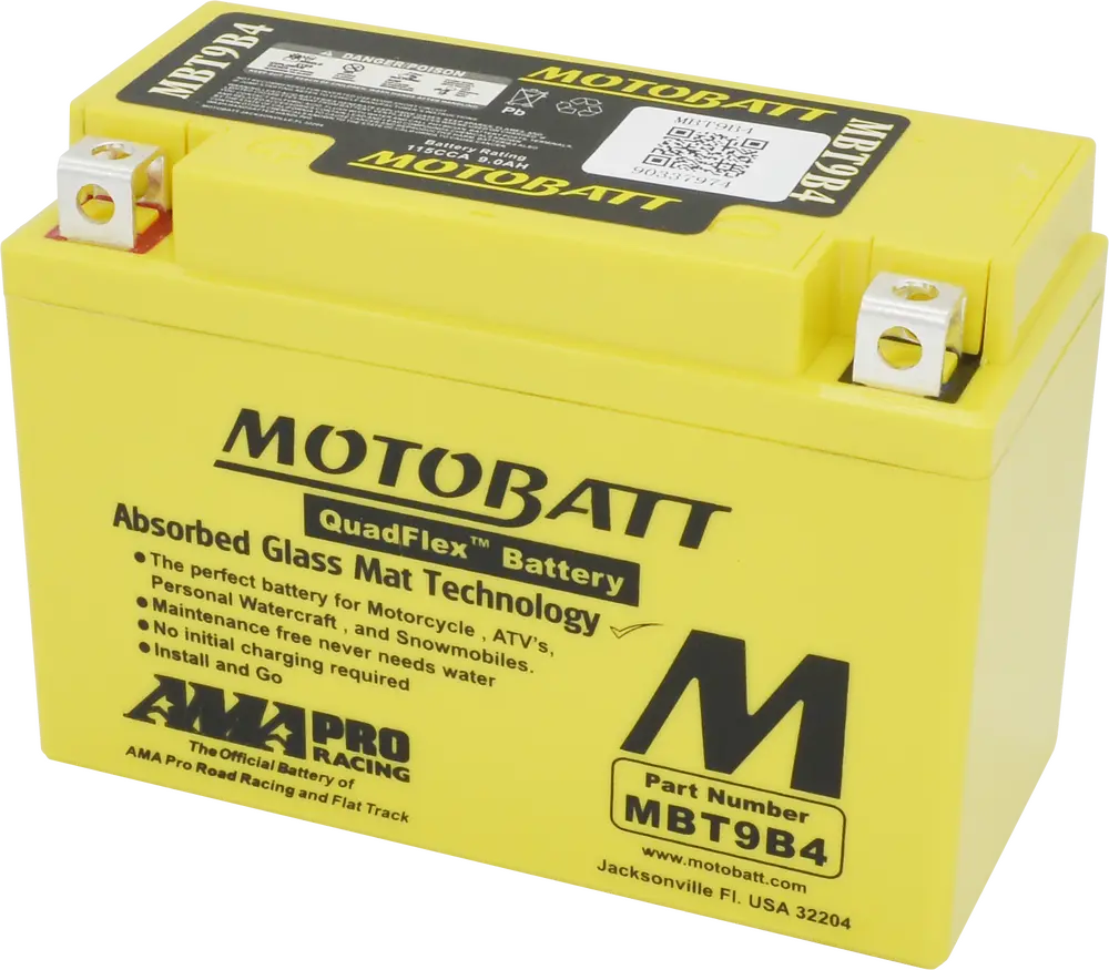 Motobatt Battery Mbt9b4 Sealed Factory‑Activated Replaces: Yt9b‑Bs 1